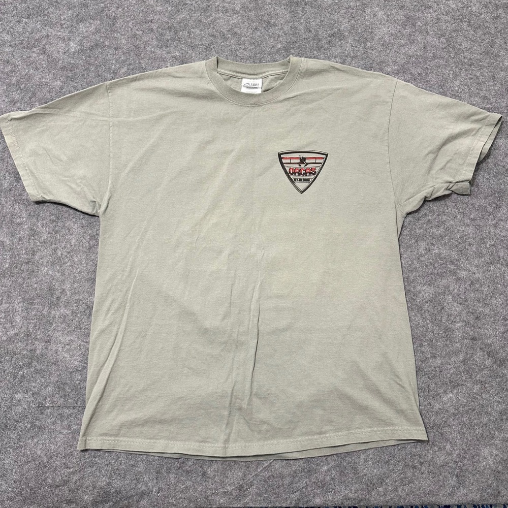 Port‎ and Company T-Shirt Mens XL Green Orcas Fly-In 2009 Aviation Graphic Tee